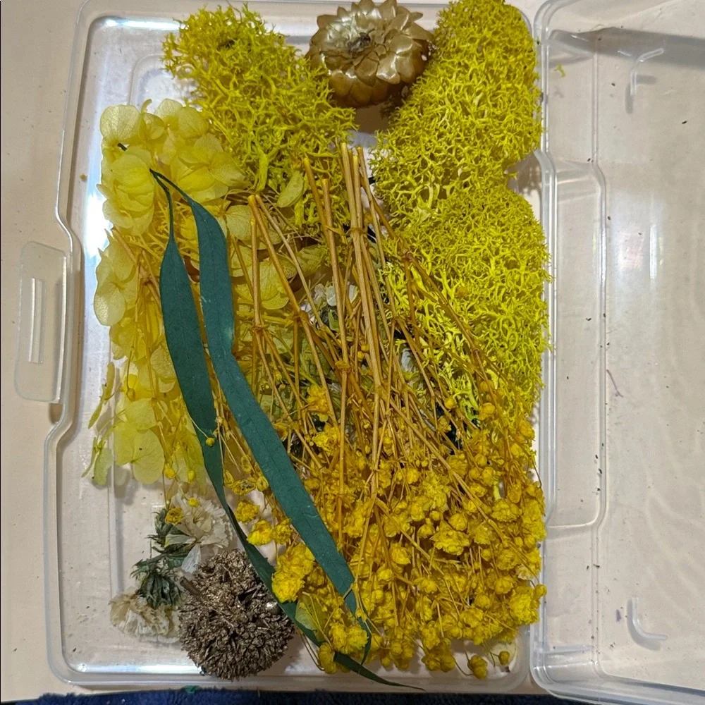 Yellow Dried Floral Mix for Home Accents - Picture 2 of 2